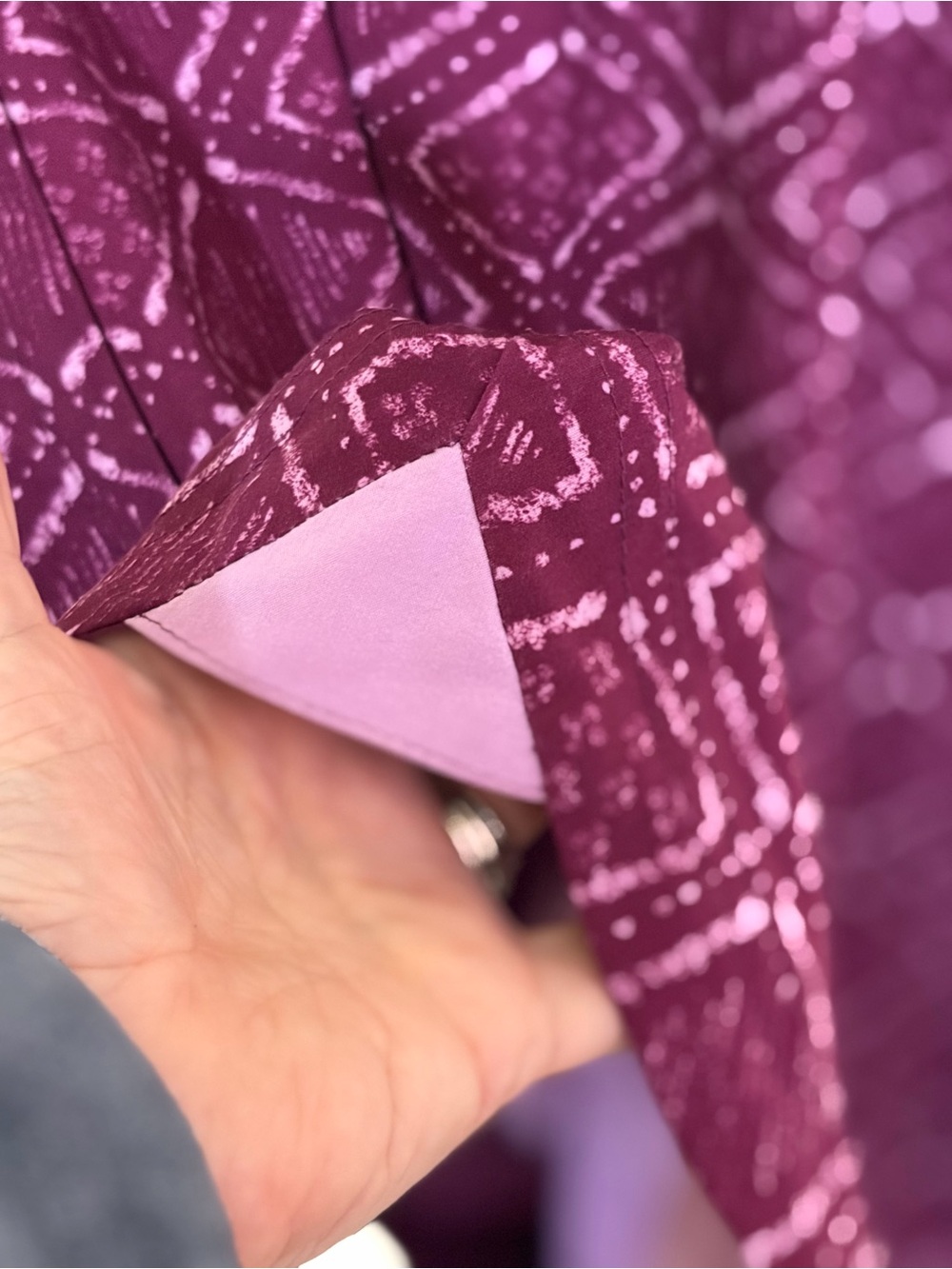 Title Nine Purple Printed Shirt Dress - Picture 8 of 13